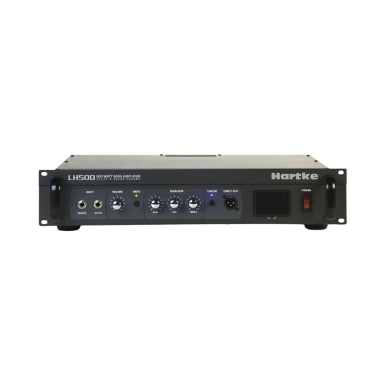 LH500 Amplificador Cabezal para Bajo 500W  HARTKE