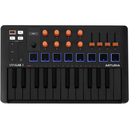 MINILAB 3 ORANGE MINI CONTROLADOR MIDI 25 TECLAS ARTURIA