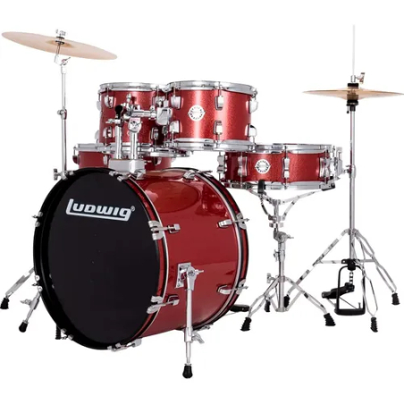 LC9514 BATERIA ACENT RED SPARKLE 5PZS LUDWIG
