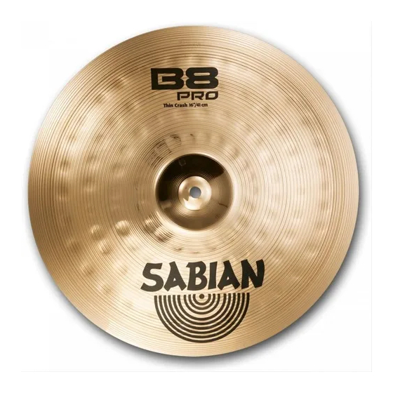 31606B PLATILLO B8 PRO 16" THIN CRASH SABIAN