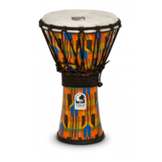SFDJ-7K DJEMBE FREESTYLE SINTETICO TERMINADO TELA KENTE TOCA PERCUSSION