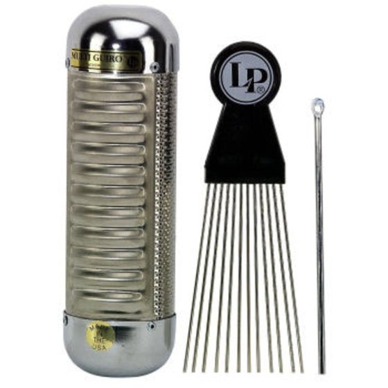 LP452 GUIRO DE METAL CON RASPADOR LP