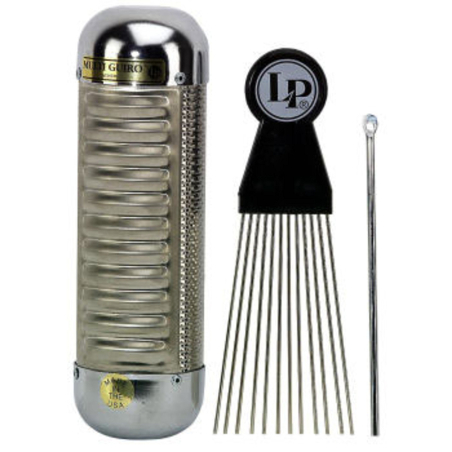 LP452 GUIRO DE METAL CON RASPADOR LP