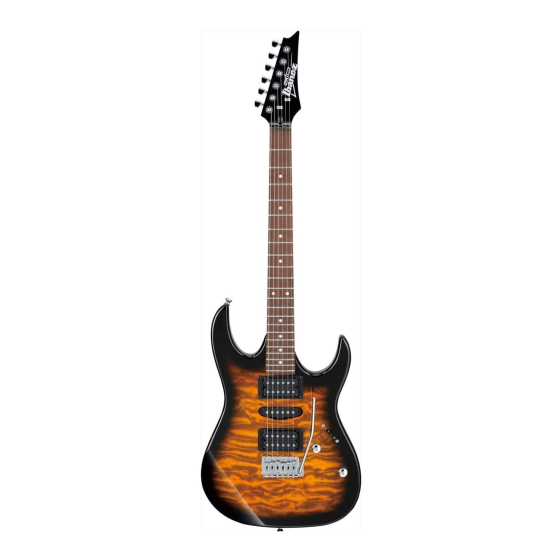 GRX70QA-SB GUITARRA ELECTRICA "GIO RG" AMBAR TRANSPARENTE SOMBREADO NEGRO IBANEZ