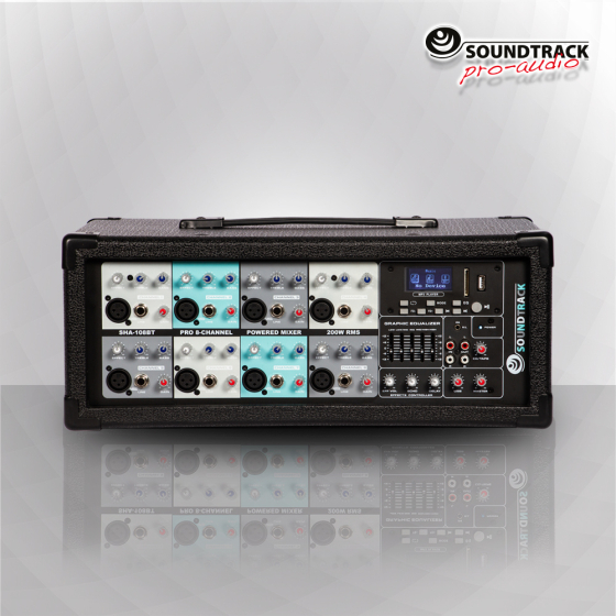 SHA108BT MEZCLADORA 8CH AMPLIF USB BT SOUNDTRACK