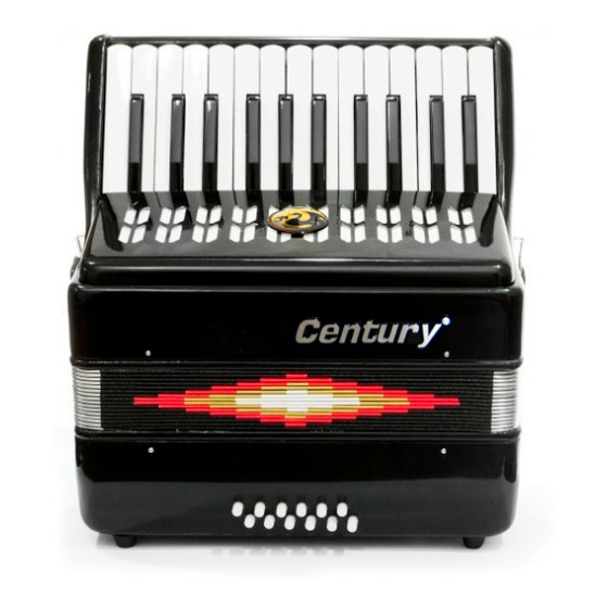 CNAC030 ACORDEON TECLAS NEGRO 2512 CENTURY