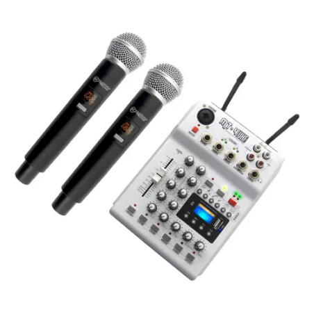MT4UHF MEZCLADORA 4CH + SIST INAL MIC (2) BT KRIEG