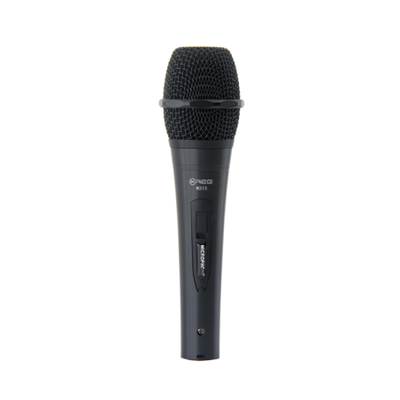 K513 MICROFONO ECONOMICO DE MANO NEGRO KRIEG