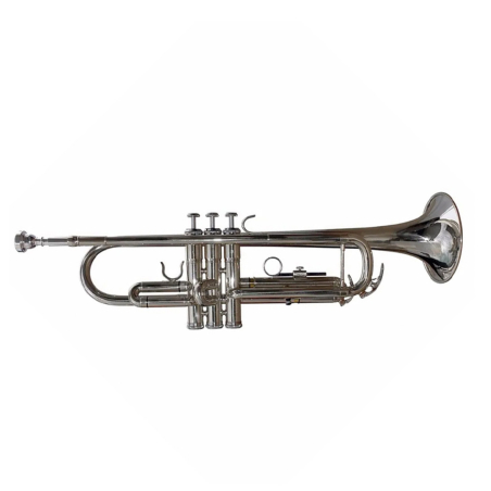 6418N TROMPETA Sib NIQUELADA CON ESTUCHE BLESSING