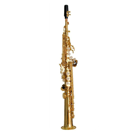 6433L Saxofón Soprano Sib Laqueado con estuche BLESSING