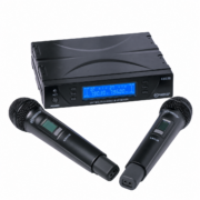KRIEG K8038 Sistema de Micrófonos Inalámbricos UHF Doble de Mano