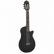 BAMBOO GC-39-BLACKSLIM-Q Guitarra Electroclásica Slim Black Mahogany 39" con EQ 3 Bandas, Afinador y Funda
