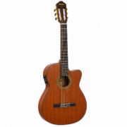 BAMBOO GC-39-MAHOGANY-Q Guitarra Electroclásica Balance Mahogany 39" con EQ 3 Bandas, Afinador y Funda Acolchada