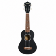 BAMBOO U-21-BK — Ukelele Soprano de Estudio Negro con Funda